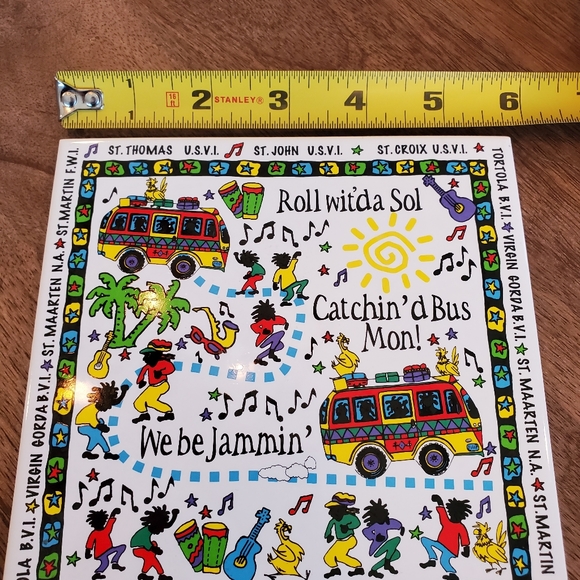 Vintage Bahamas We Be Jammin Trivet Virgin Islands - Picture 6 of 7